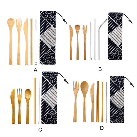 Japanese Wooden Dinnerware Set