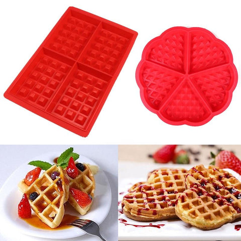 Non-stick Silicone Waffle Mold Kitchen Bakeware