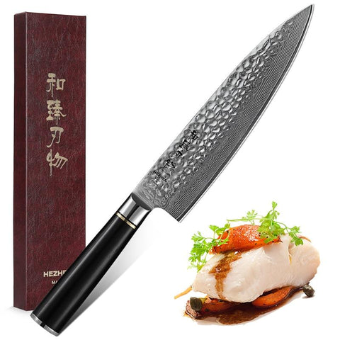 Stainless Steel Cooking Knives Ebony Handle