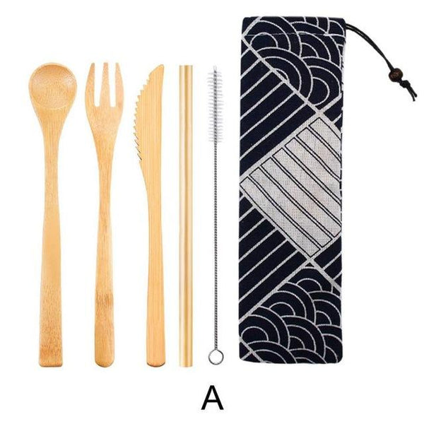 Japanese Wooden Dinnerware Set